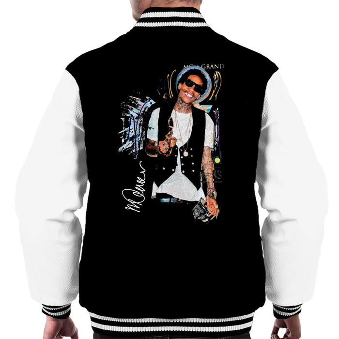 Sidney Maurer Original Portrait Of Wiz Khalifa Billboard Award Men's Varsity Jacket