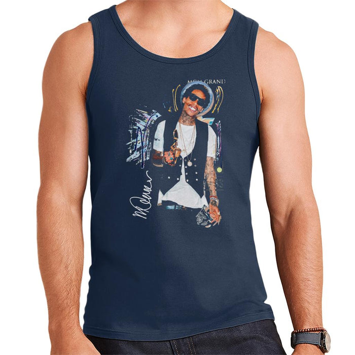Sidney Maurer Original Portrait Of Wiz Khalifa Billboard Award Men's Vest
