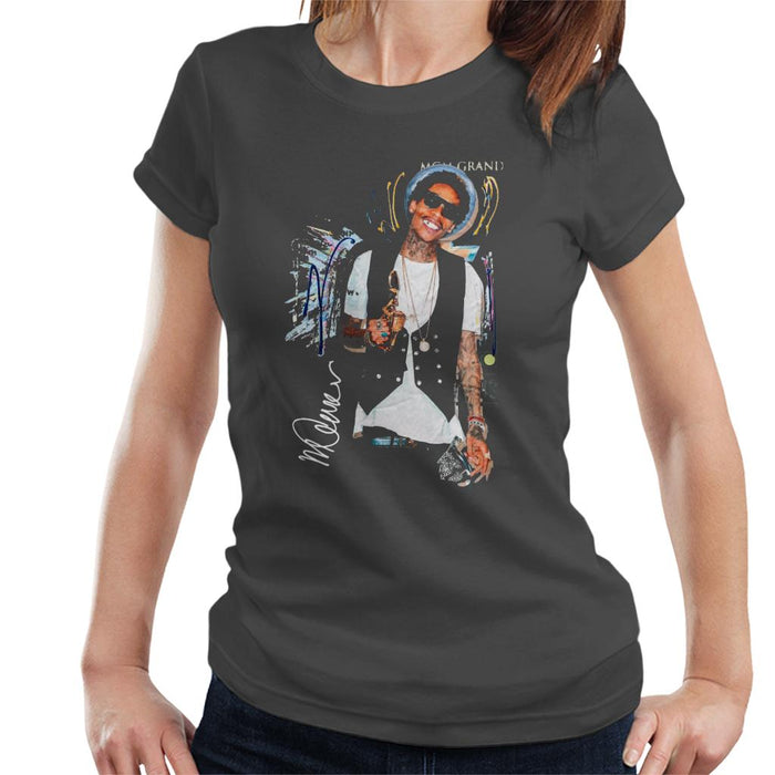 Sidney Maurer Original Portrait Of Wiz Khalifa Billboard Award Women's T-Shirt