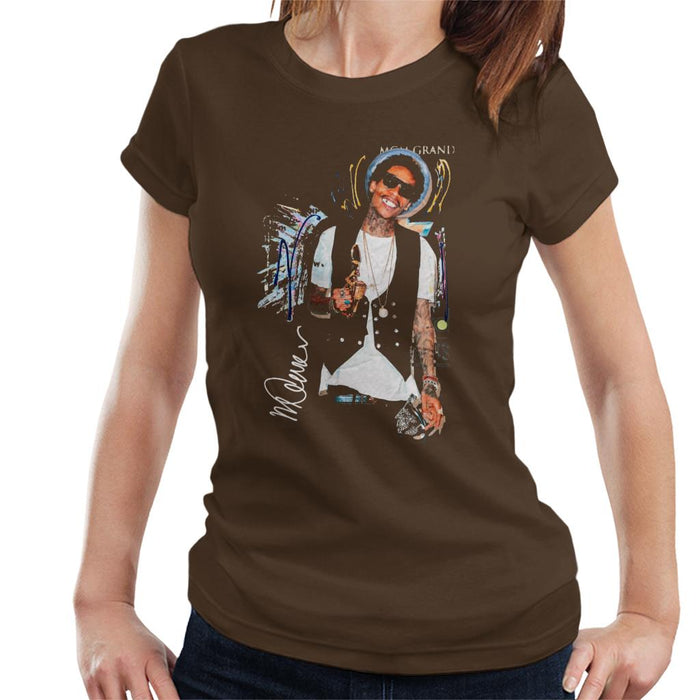Sidney Maurer Original Portrait Of Wiz Khalifa Billboard Award Women's T-Shirt