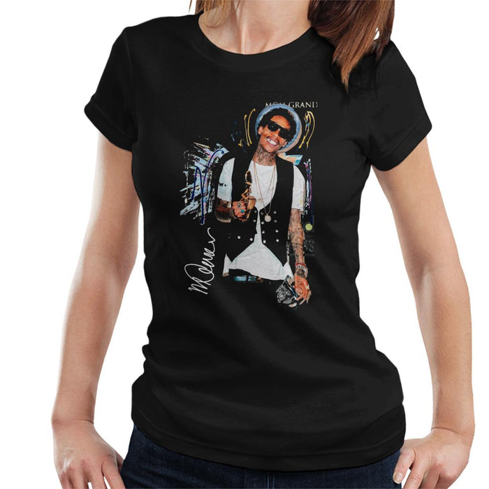 Sidney Maurer Original Portrait Of Wiz Khalifa Billboard Award Women's T-Shirt
