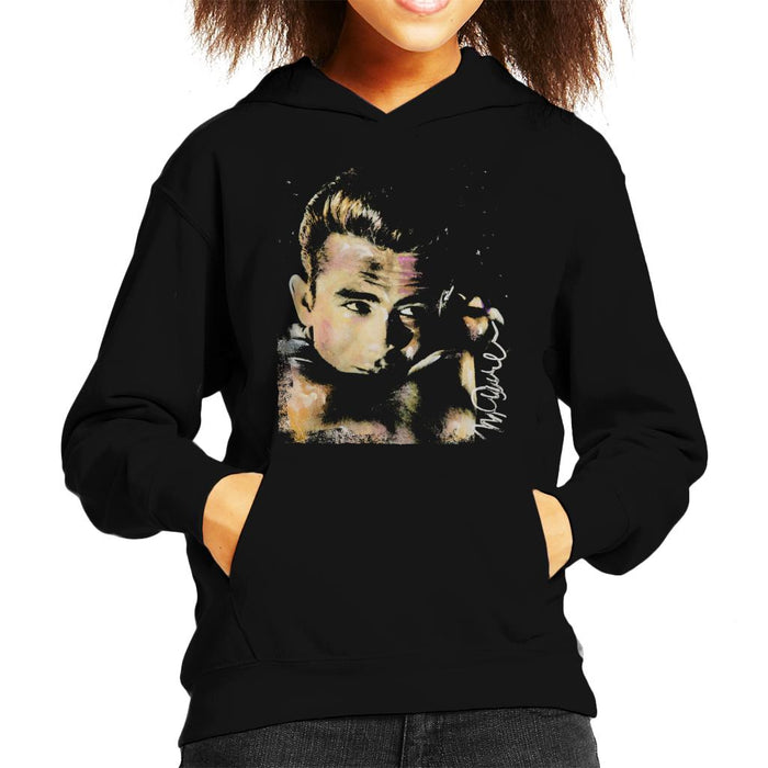 Sidney Maurer Original Portrait Of James Dean Quiff Kid's Hooded Sweatshirt