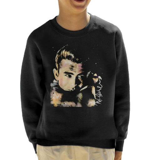 Sidney Maurer Original Portrait Of James Dean Quiff Kid's Sweatshirt