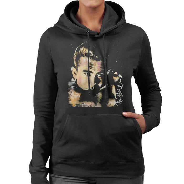 Sidney Maurer Original Portrait Of James Dean Quiff Women's Hooded Sweatshirt