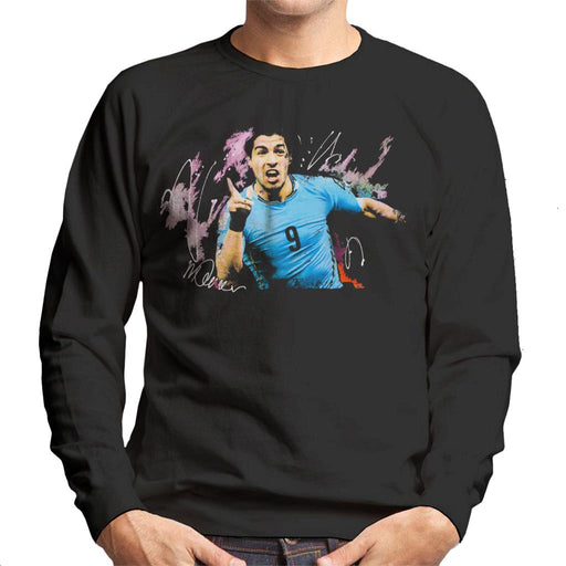 Sidney Maurer Original Portrait Of Luis Suarez Uruguay Men's Sweatshirt