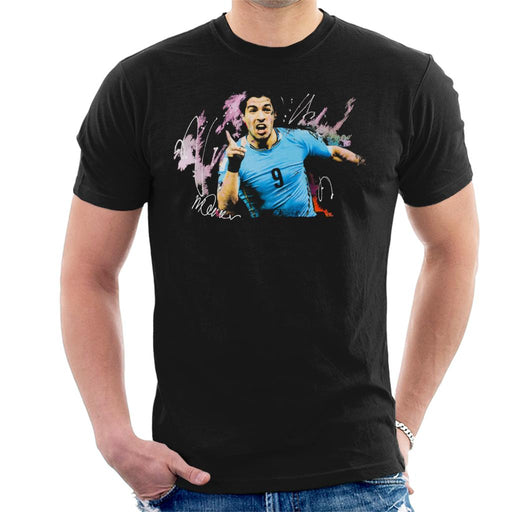 Sidney Maurer Original Portrait Of Luis Suarez Uruguay Men's T-Shirt