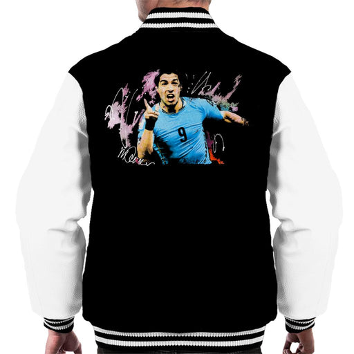 Sidney Maurer Original Portrait Of Luis Suarez Uruguay Men's Varsity Jacket