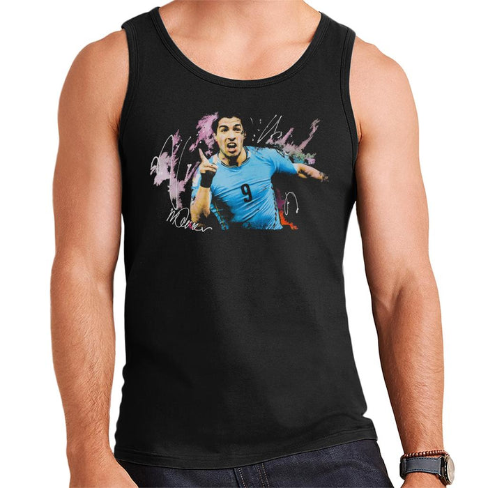 Sidney Maurer Original Portrait Of Luis Suarez Uruguay Men's Vest