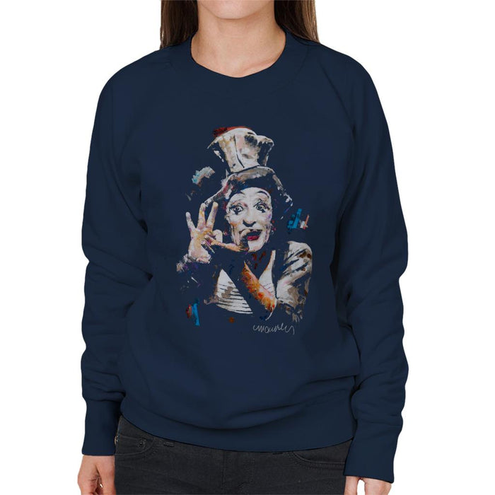 Sidney Maurer Original Portrait Of Marcel Marceau Women's Sweatshirt