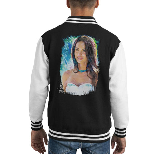 Sidney Maurer Original Portrait Of Megan Fox Kid's Varsity Jacket