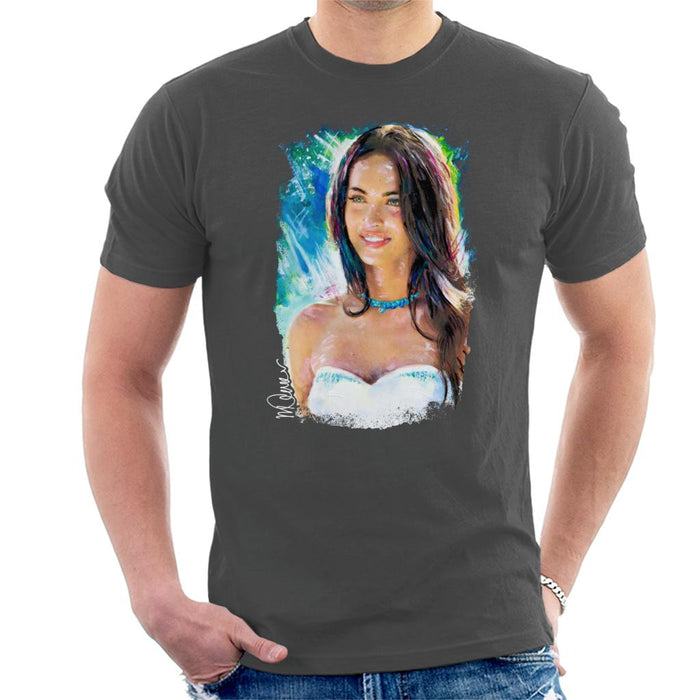 Sidney Maurer Original Portrait Of Megan Fox Men's T-Shirt