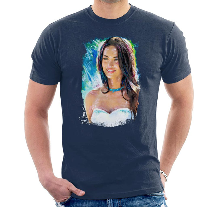 Sidney Maurer Original Portrait Of Megan Fox Men's T-Shirt