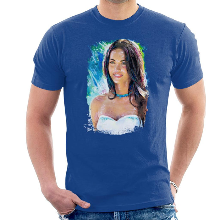 Sidney Maurer Original Portrait Of Megan Fox Men's T-Shirt
