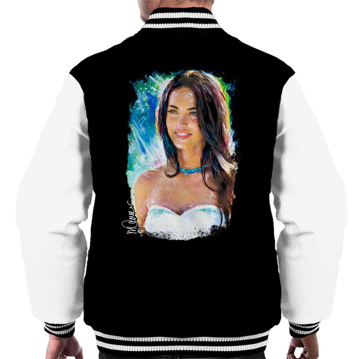 Sidney Maurer Original Portrait Of Megan Fox Men's Varsity Jacket