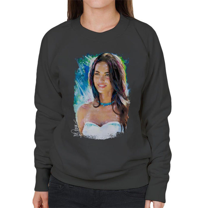 Sidney Maurer Original Portrait Of Megan Fox Women's Sweatshirt