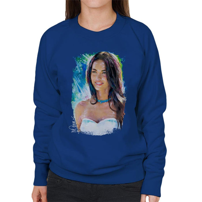 Sidney Maurer Original Portrait Of Megan Fox Women's Sweatshirt