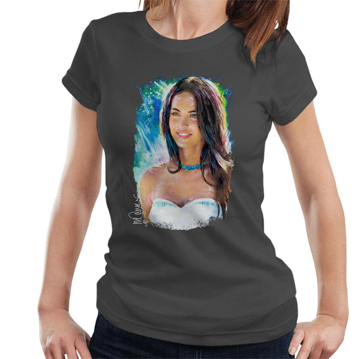Sidney Maurer Original Portrait Of Megan Fox Women's T-Shirt