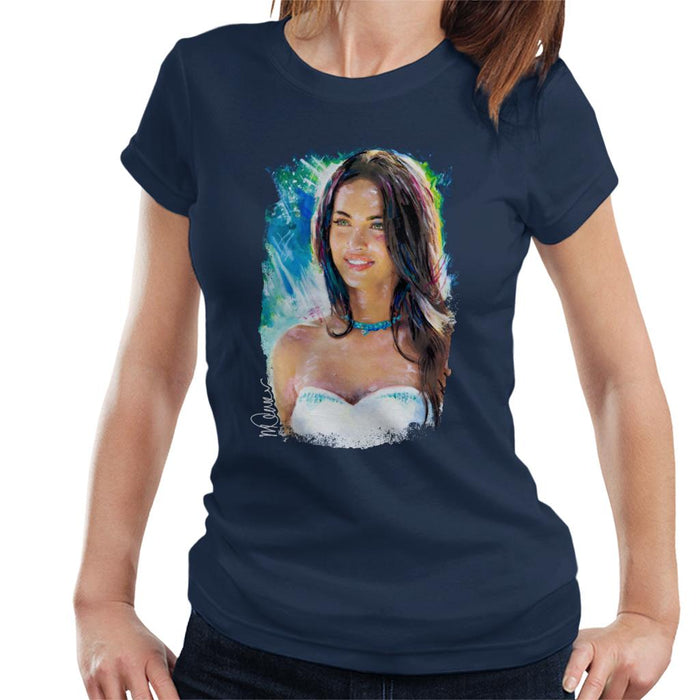 Sidney Maurer Original Portrait Of Megan Fox Women's T-Shirt