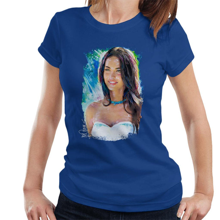 Sidney Maurer Original Portrait Of Megan Fox Women's T-Shirt