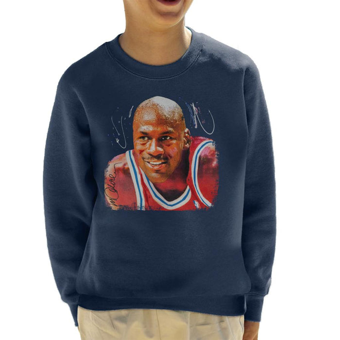 Sidney Maurer Original Portrait Of Michael Jordan Chicago Bulls Kid's Sweatshirt