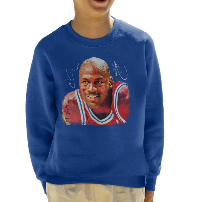 Sidney Maurer Original Portrait Of Michael Jordan Chicago Bulls Kid's Sweatshirt