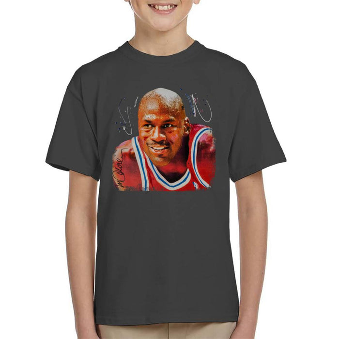 Sidney Maurer Original Portrait Of Michael Jordan Chicago Bulls Kid's T-Shirt