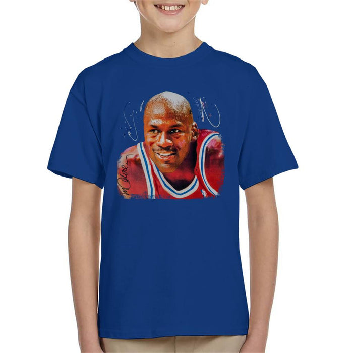 Sidney Maurer Original Portrait Of Michael Jordan Chicago Bulls Kid's T-Shirt