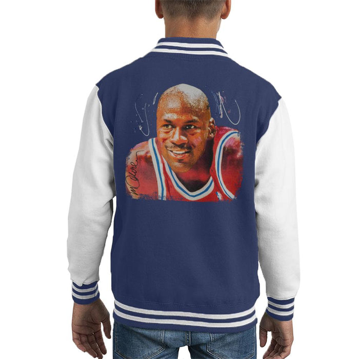 Sidney Maurer Original Portrait Of Michael Jordan Chicago Bulls Kid's Varsity Jacket