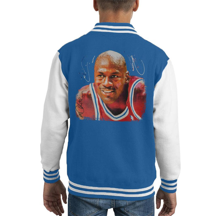 Sidney Maurer Original Portrait Of Michael Jordan Chicago Bulls Kid's Varsity Jacket