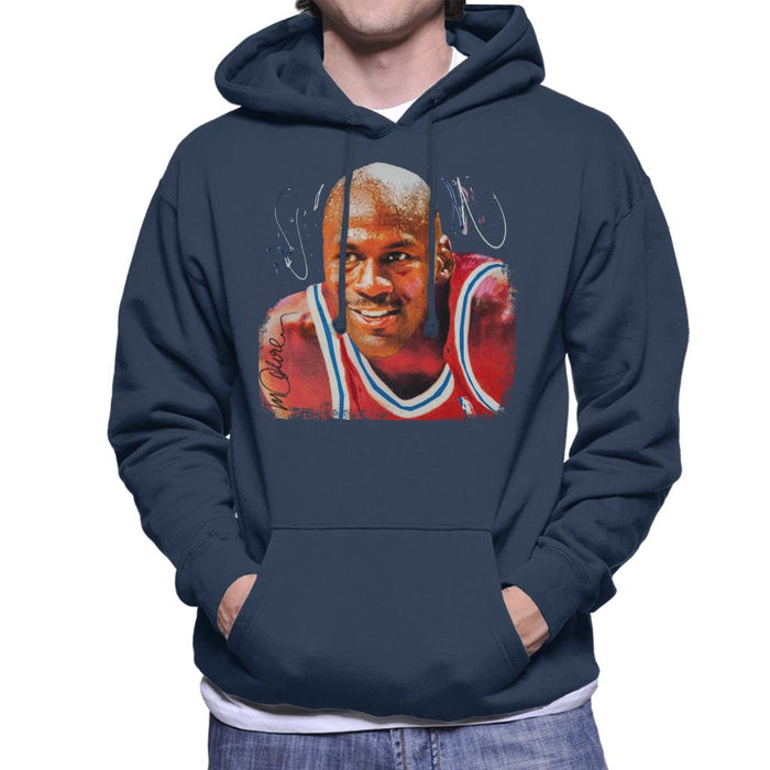 Sidney Maurer Original Portrait Of Michael Jordan Chicago Bulls Men's Hooded Sweatshirt