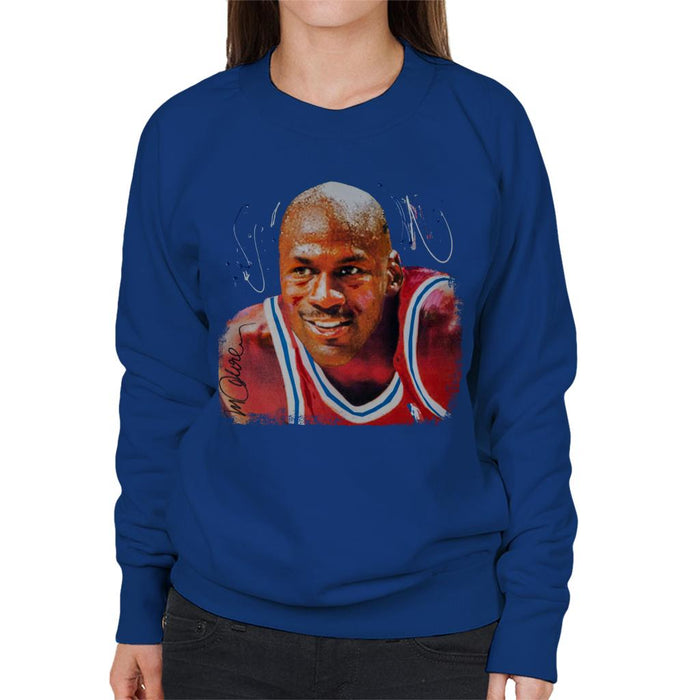 Sidney Maurer Original Portrait Of Michael Jordan Chicago Bulls Women's Sweatshirt
