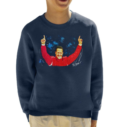 Sidney Maurer Original Portrait Of Michael Schumacher Ferrari Kid's Sweatshirt