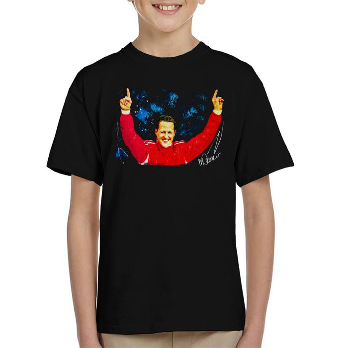 Sidney Maurer Original Portrait Of Michael Schumacher Ferrari Kid's T-Shirt