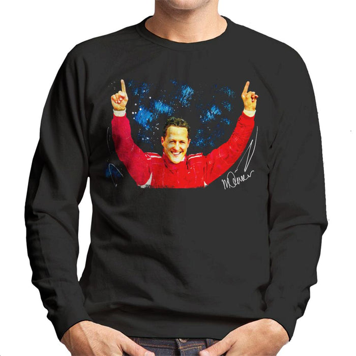Sidney Maurer Original Portrait Of Michael Schumacher Ferrari Men's Sweatshirt