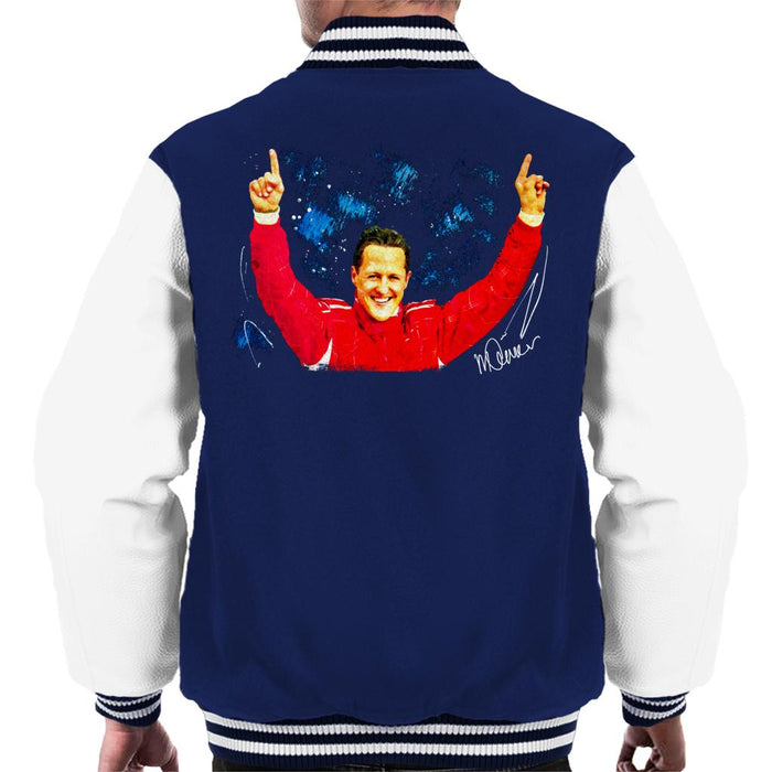 Sidney Maurer Original Portrait Of Michael Schumacher Ferrari Men's Varsity Jacket