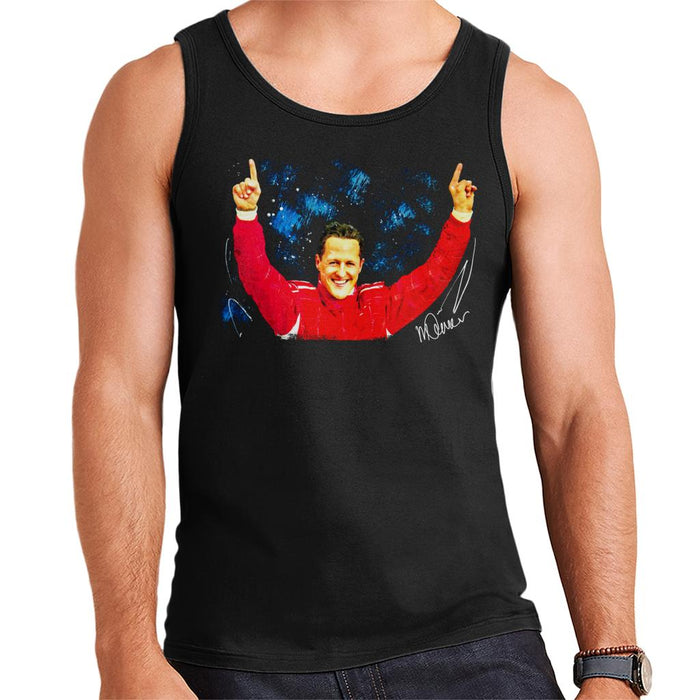 Sidney Maurer Original Portrait Of Michael Schumacher Ferrari Men's Vest