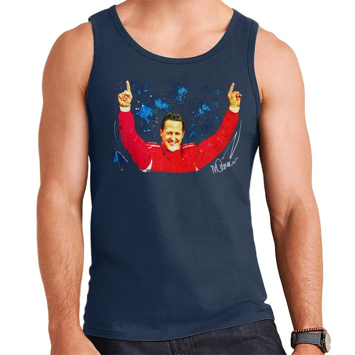 Sidney Maurer Original Portrait Of Michael Schumacher Ferrari Men's Vest