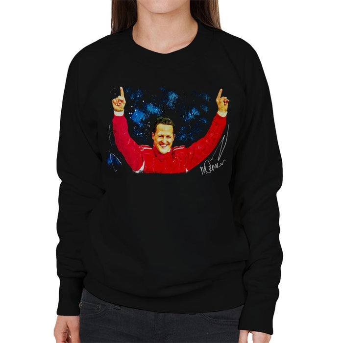 Sidney Maurer Original Portrait Of Michael Schumacher Ferrari Women's Sweatshirt