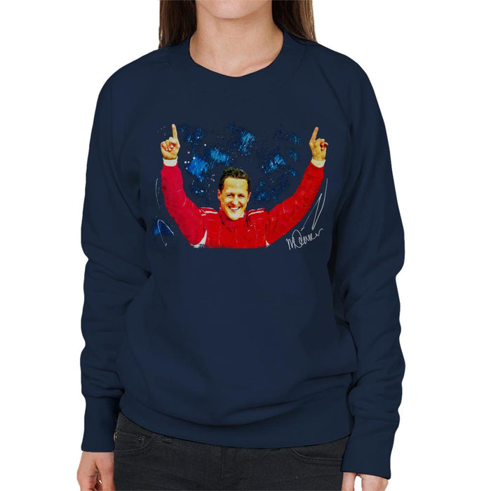 Sidney Maurer Original Portrait Of Michael Schumacher Ferrari Women's Sweatshirt