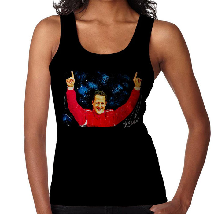 Sidney Maurer Original Portrait Of Michael Schumacher Ferrari Women's Vest