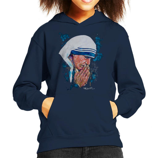 Sidney Maurer Original Portrait Of Mother Teresa Kid's Hooded Sweatshirt