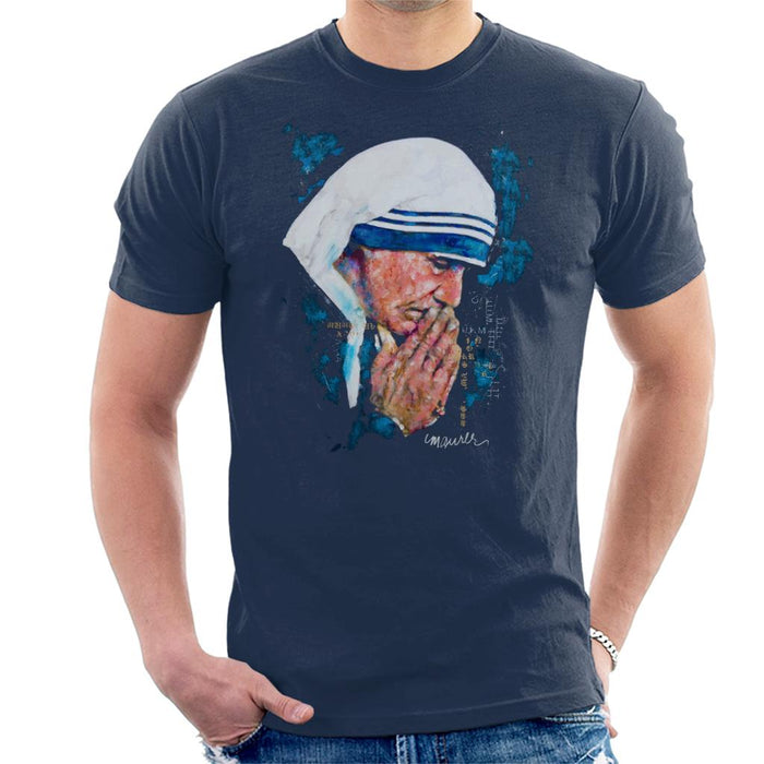 Sidney Maurer Original Portrait Of Mother Teresa Men's T-Shirt