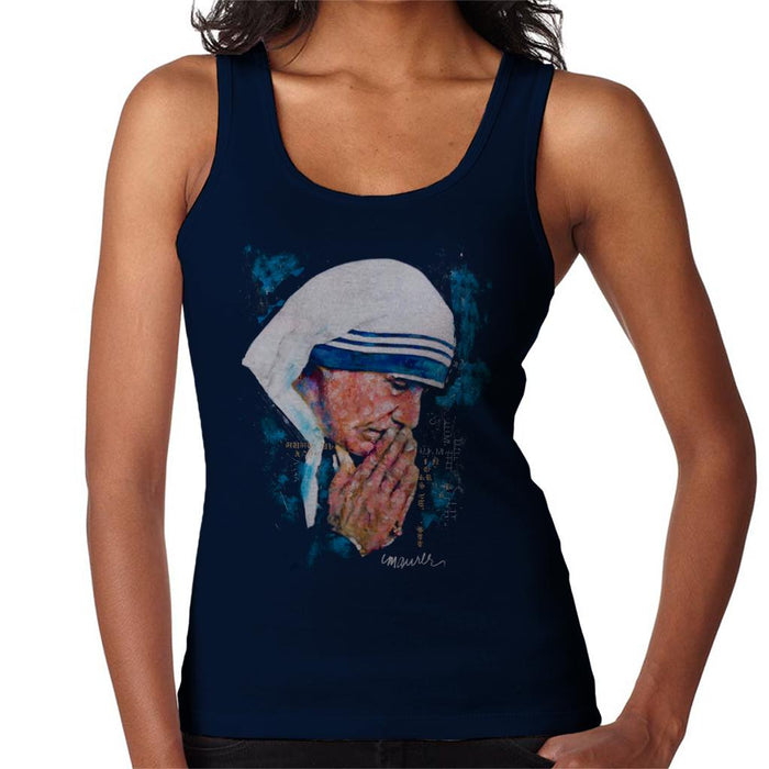 Sidney Maurer Original Portrait Of Mother Teresa Women's Vest
