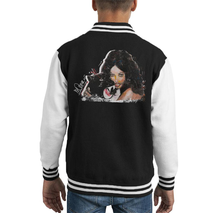 Sidney Maurer Original Portrait Of Naomi Campbell Panther Kid's Varsity Jacket
