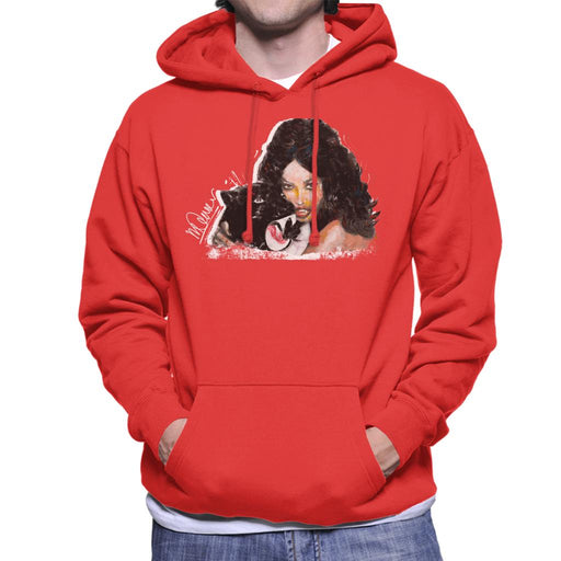 Sidney Maurer Original Portrait Of Naomi Campbell Panther Men's Hooded Sweatshirt