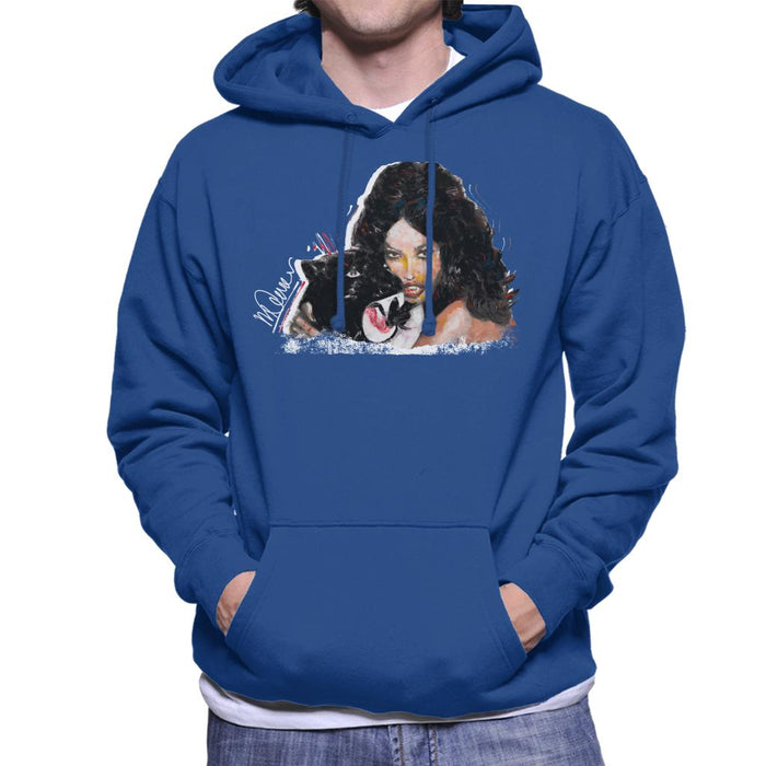 Sidney Maurer Original Portrait Of Naomi Campbell Panther Men's Hooded Sweatshirt