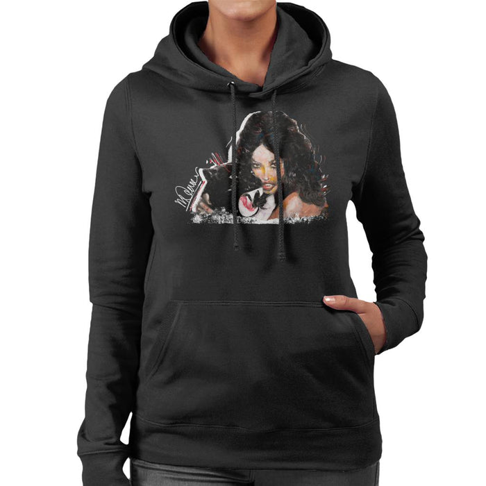Sidney Maurer Original Portrait Of Naomi Campbell Panther Women's Hooded Sweatshirt