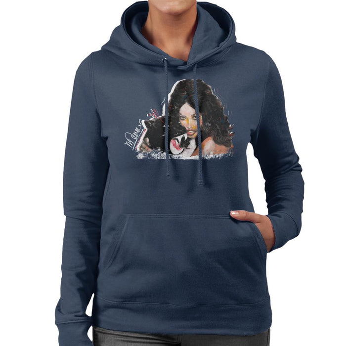 Sidney Maurer Original Portrait Of Naomi Campbell Panther Women's Hooded Sweatshirt
