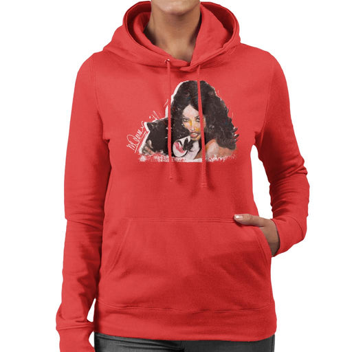 Sidney Maurer Original Portrait Of Naomi Campbell Panther Women's Hooded Sweatshirt