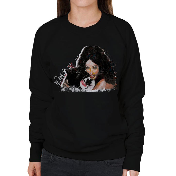 Sidney Maurer Original Portrait Of Naomi Campbell Panther Women's Sweatshirt